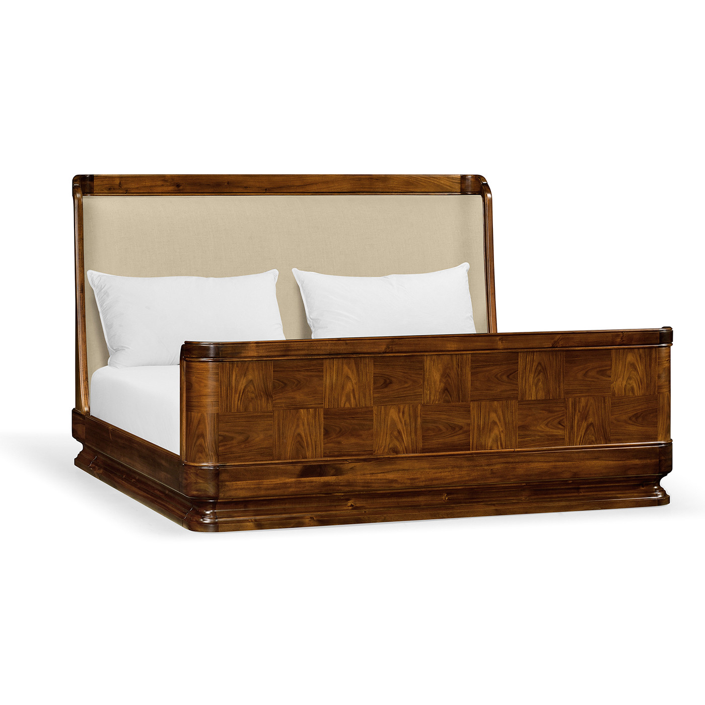 Moderne High Lustre Santos Rosewood Cali King Bed