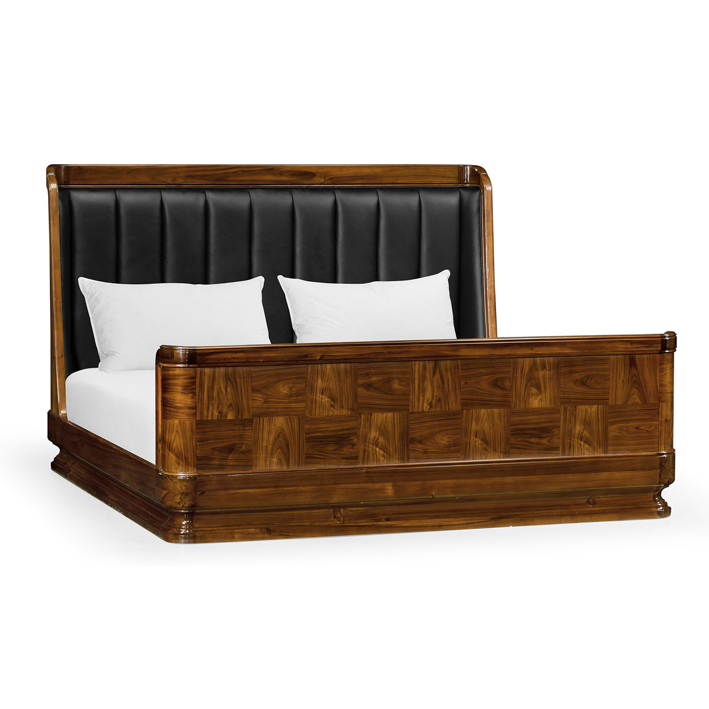 Moderne High Lustre Santos Rosewood Cali King Bed