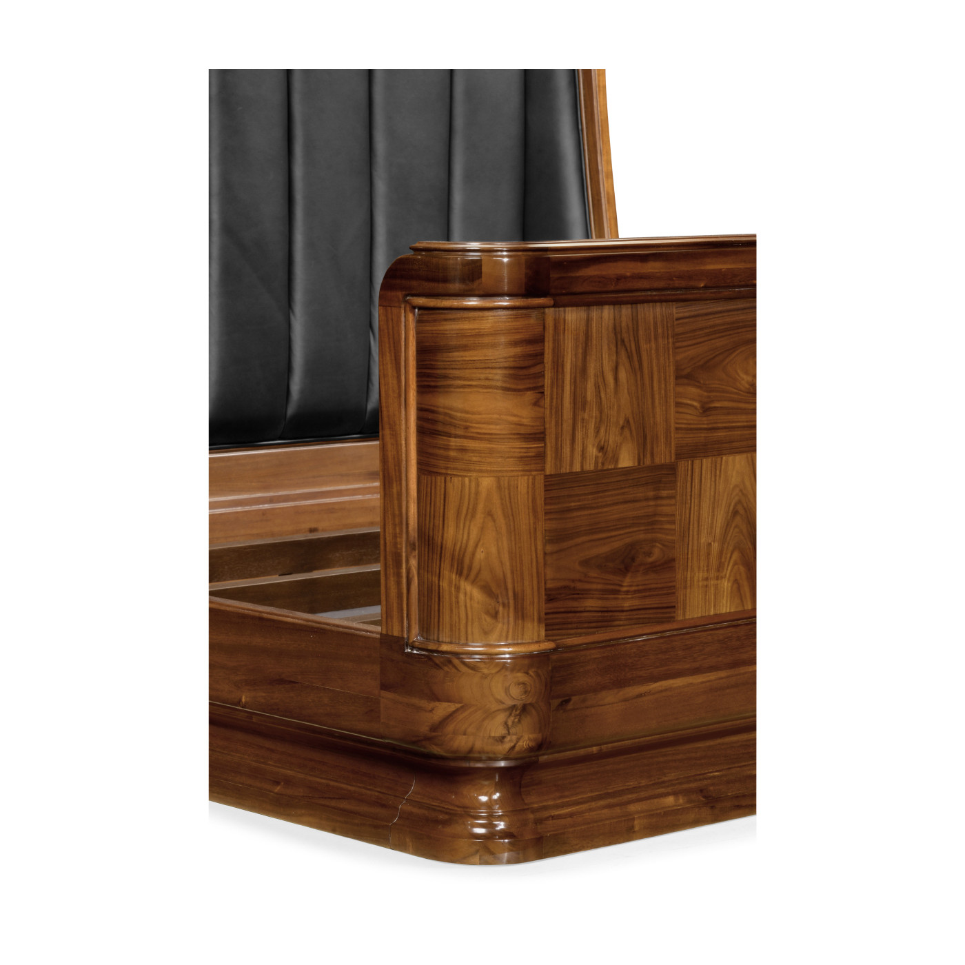 Moderne High Lustre Santos Rosewood UK King Bed