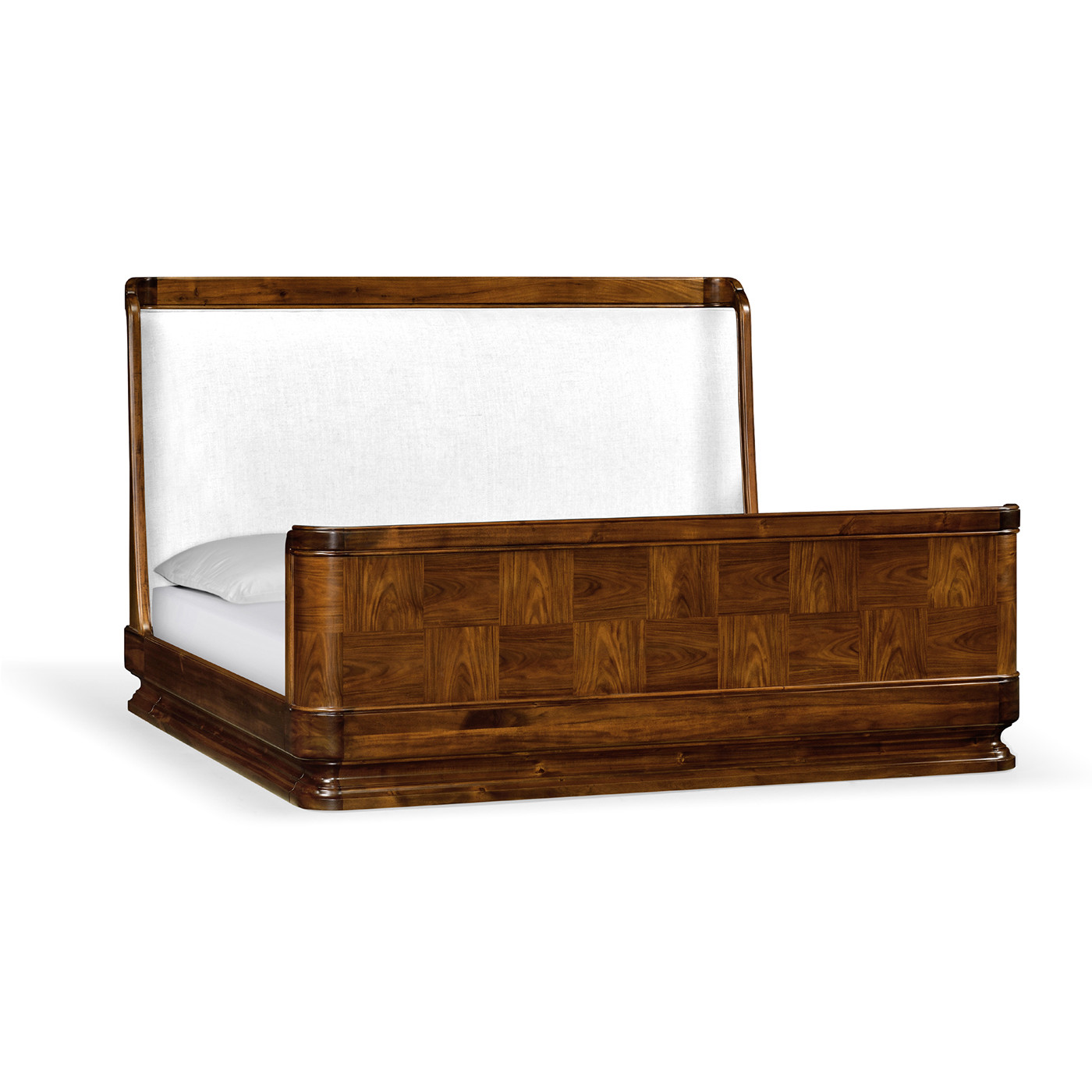 Moderne High Lustre Santos Rosewood UK Queen Bed