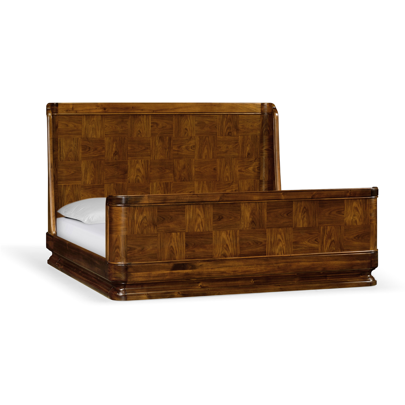 Moderne High Lustre Santos Rosewood UK Queen Bed