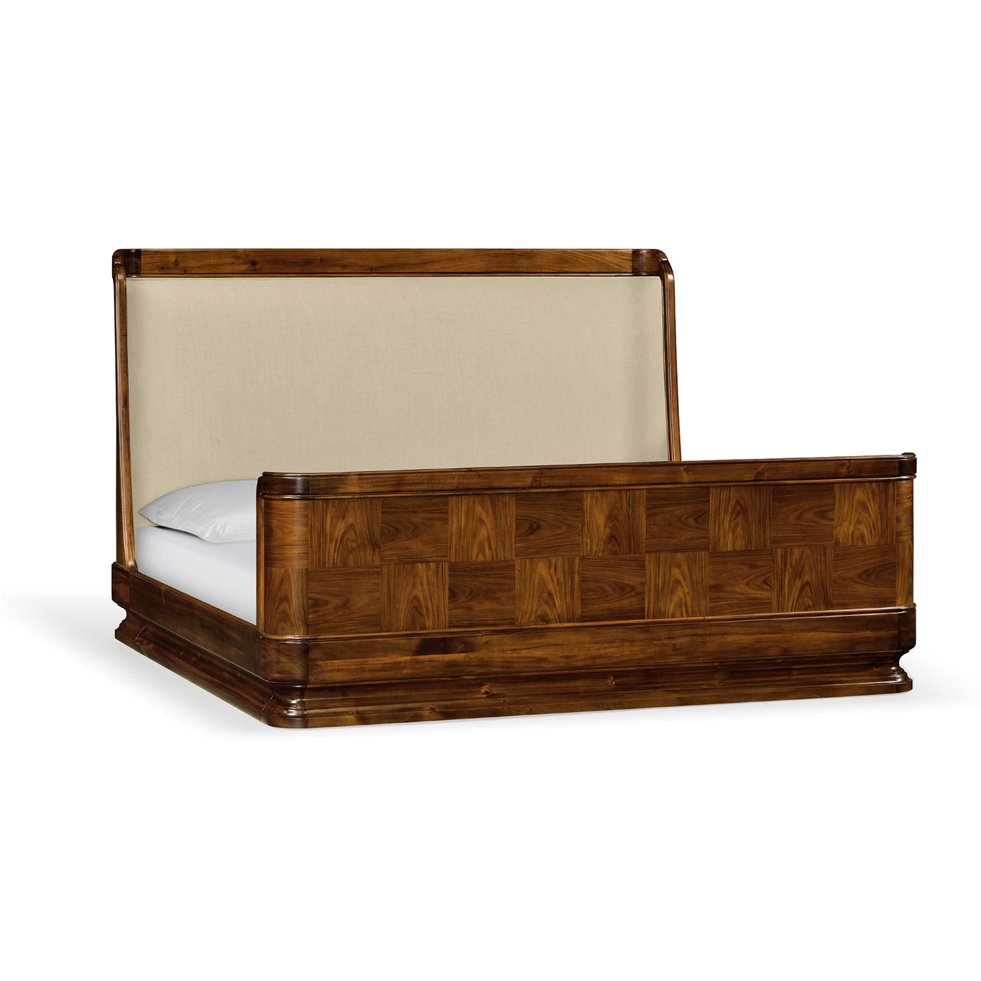 Moderne High Lustre Santos Rosewood US King Bed