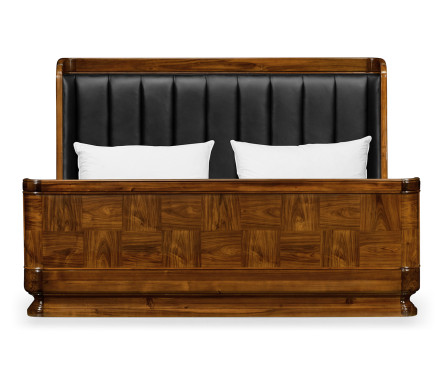 Moderne High Lustre Santos Rosewood US King Bed