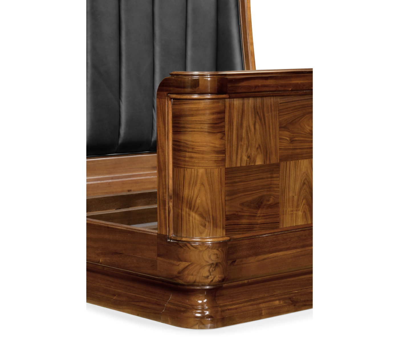 Moderne High Lustre Santos Rosewood US King Bed