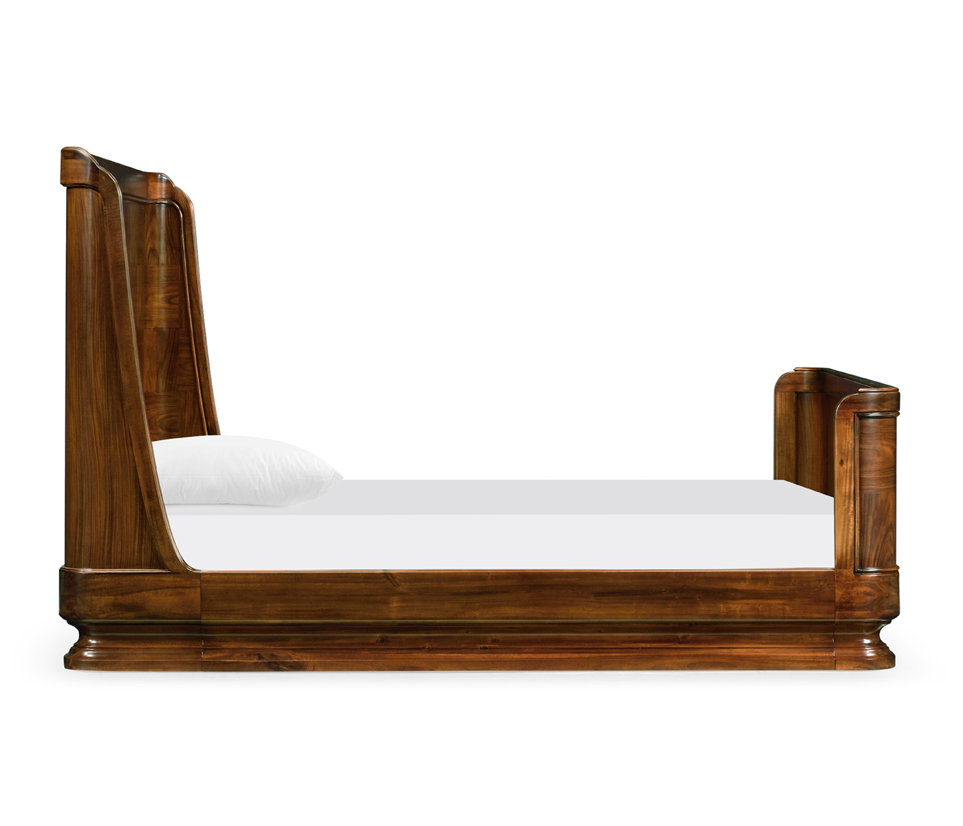 Moderne High Lustre Santos Rosewood US King Bed
