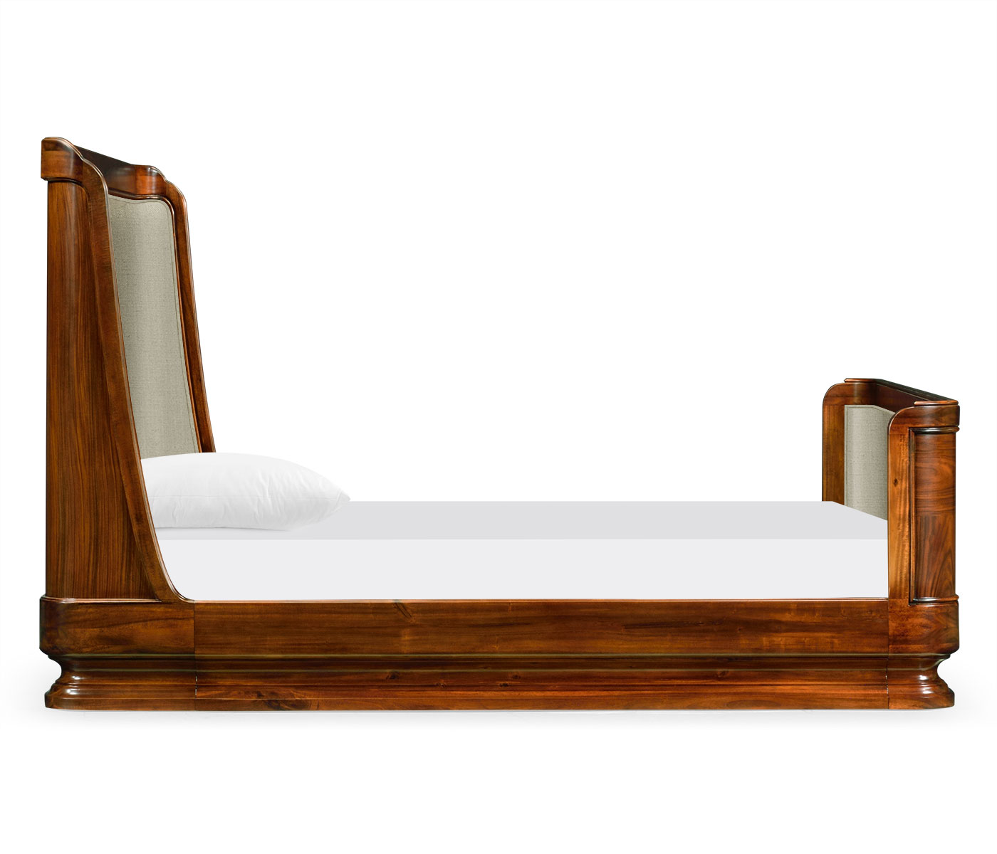 Moderne High Lustre Santos Rosewood US Queen Bed