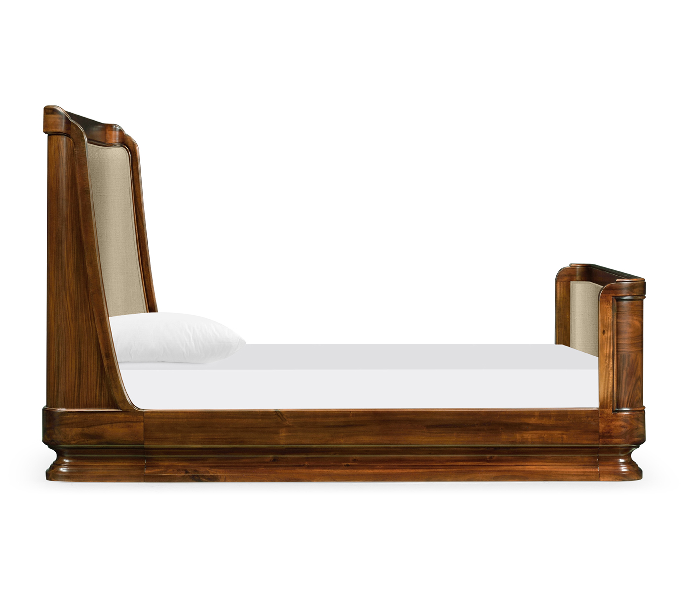 Moderne High Lustre Santos Rosewood US Queen Bed