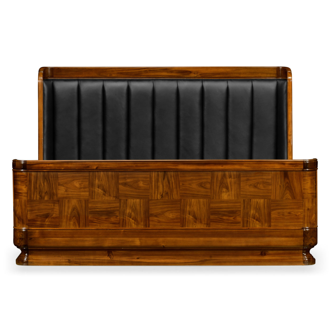 Moderne High Lustre Santos Rosewood US Queen Bed