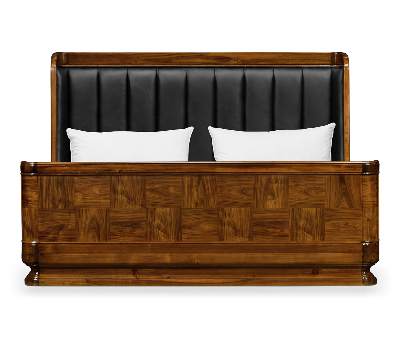 Moderne High Lustre Santos Rosewood US Queen Bed