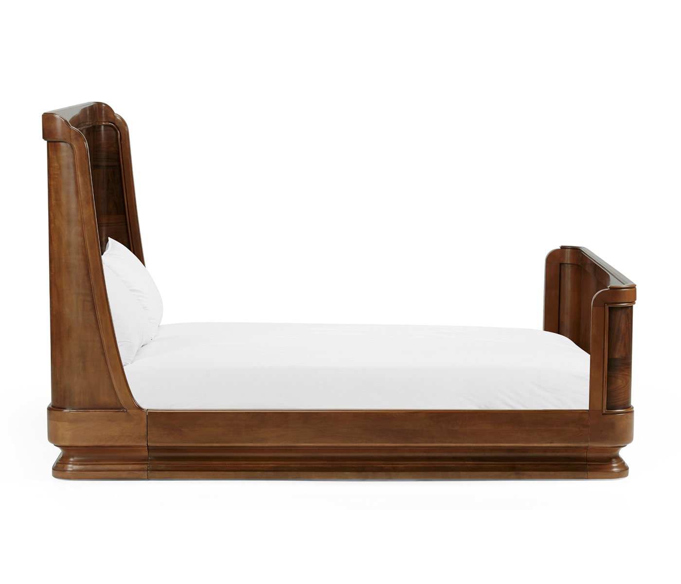 Moderne High Lustre Santos Rosewood US Queen Bed
