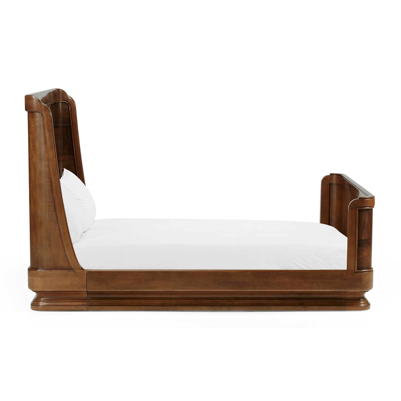 Moderne High Lustre Santos Rosewood US Queen Bed