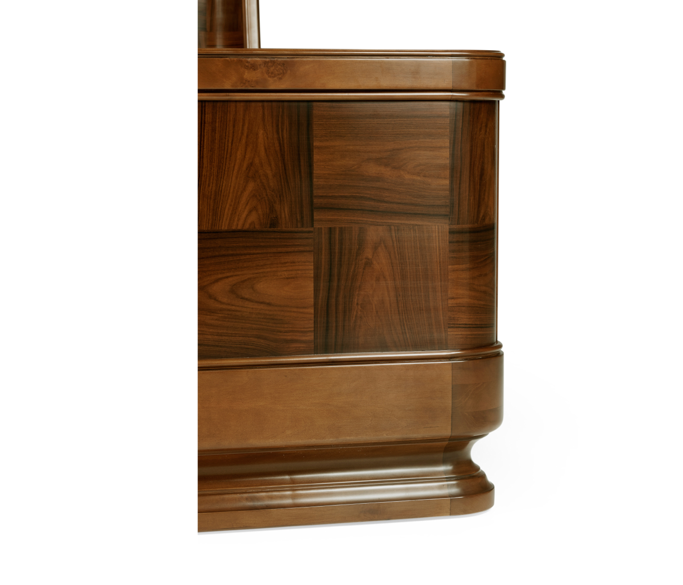 Moderne High Lustre Santos Rosewood US Queen Bed