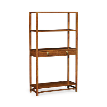 Ming Imperial Mahogany Three-Tiered Etagere with Drawers