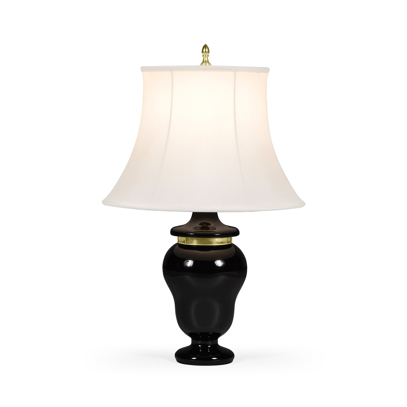Black & Brass Urn Table Lamp