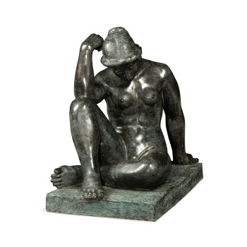Art Deco Nude Female Left Sculpture