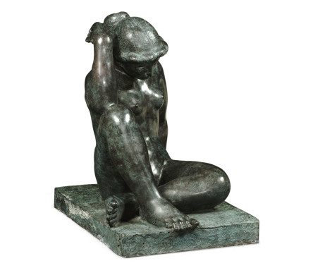 Art Deco Nude Female Left Sculpture