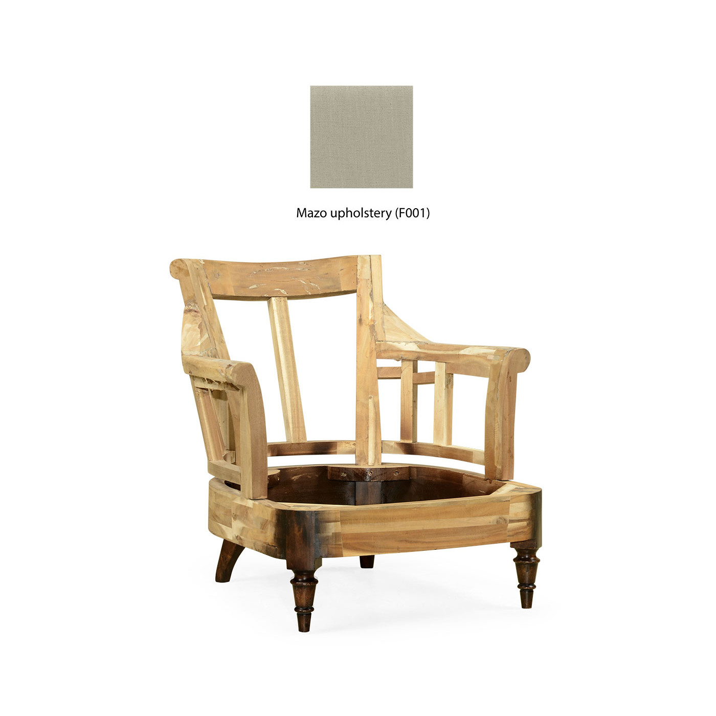 Louis Philippe Antique French Walnut Tufted Arm Chair, Upholstered in MAZO