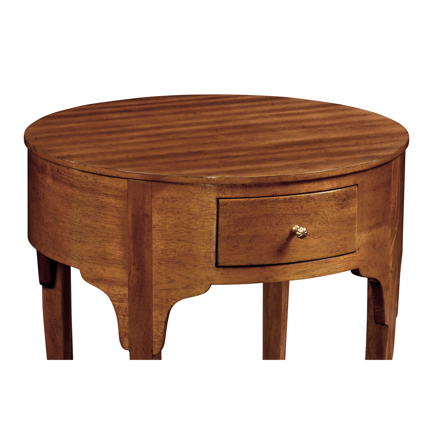 Biedermeier Imperial Mahogany Drum Table with Small Drawer