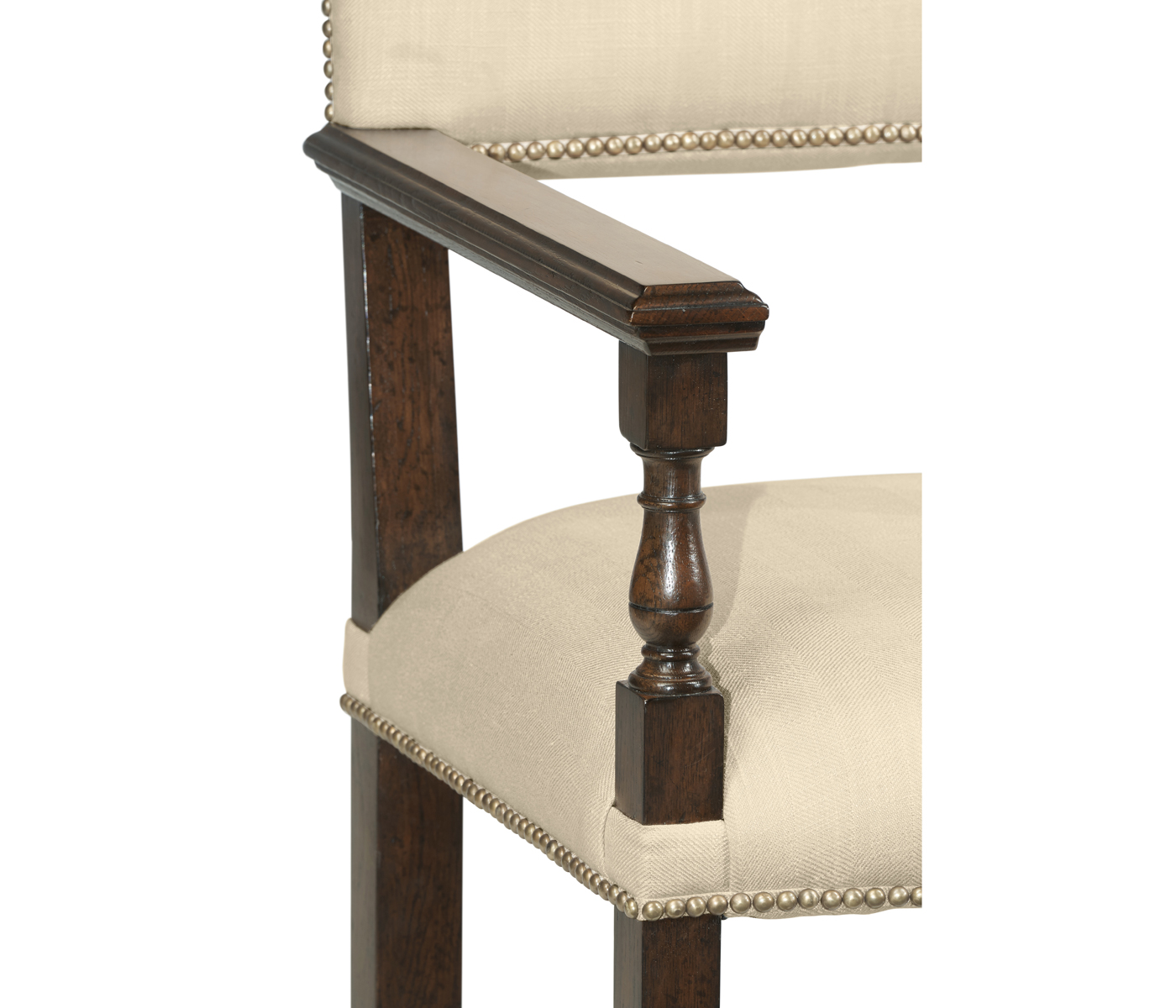 Acanthus Carved Rich Chestnut Dining Arm Chair