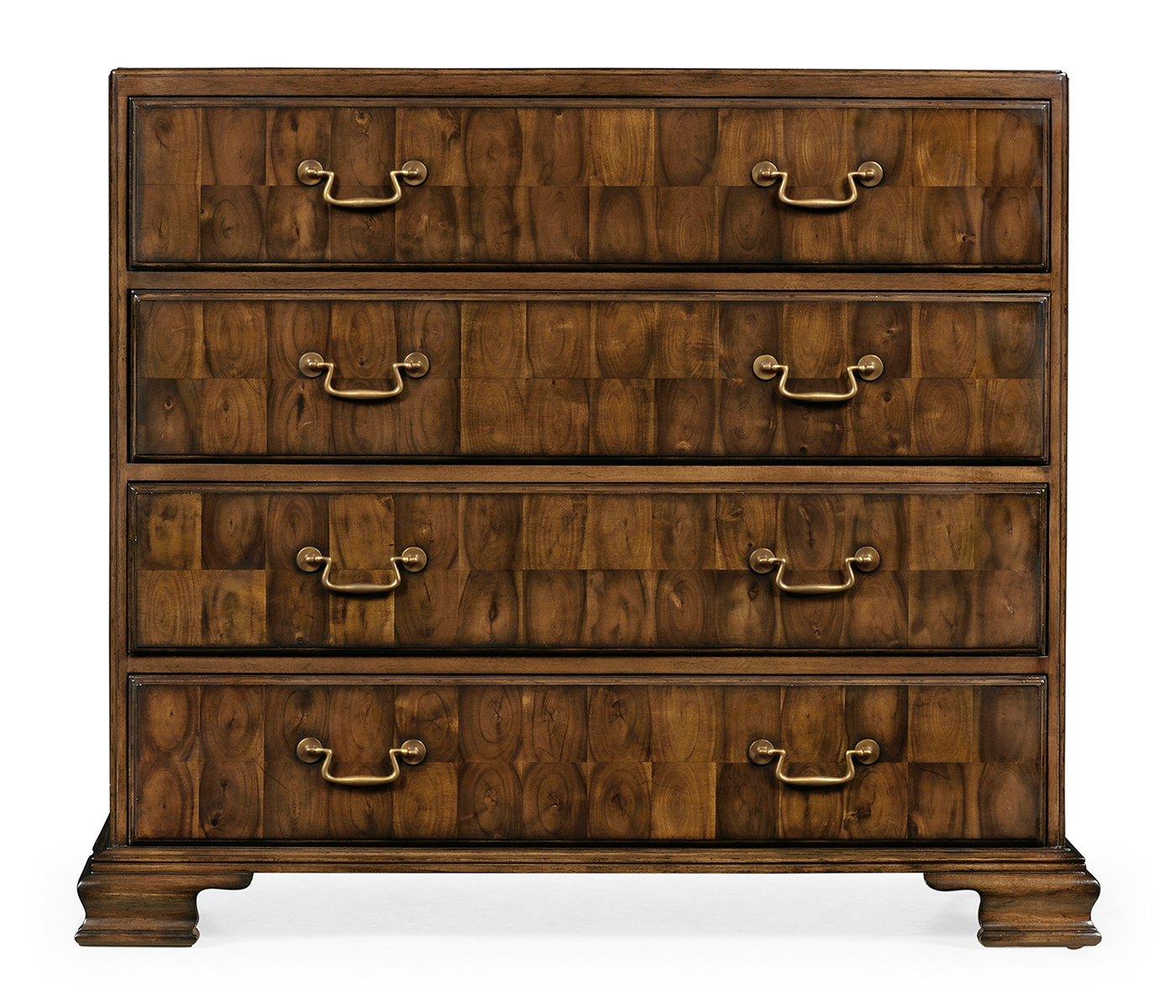 Chippendale Honey Walnut Chest of Drawers