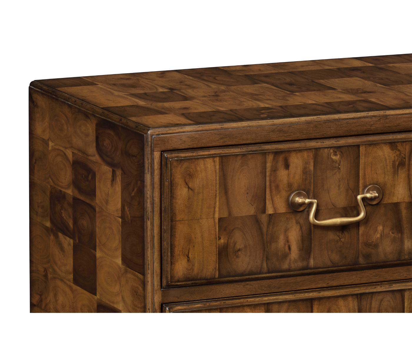 Chippendale Honey Walnut Chest of Drawers