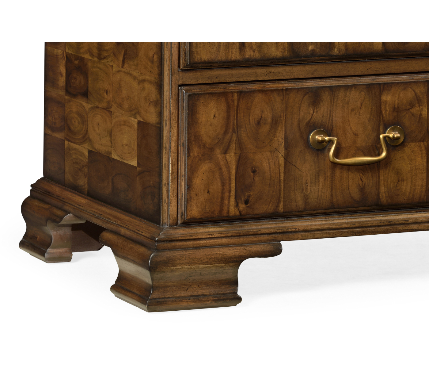 Chippendale Honey Walnut Chest of Drawers