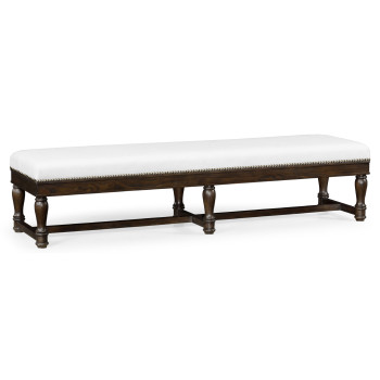 Low Rectangular Rich Chestnut Bench