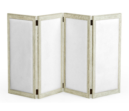 Light Grey Oak Screen, Upholstered in COM