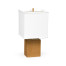 Square Brushed Golden Oak Table Lamp