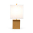 Square Brushed Golden Oak Table Lamp