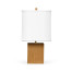 Square Brushed Golden Oak Table Lamp