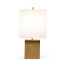 Square Brushed Golden Oak Table Lamp