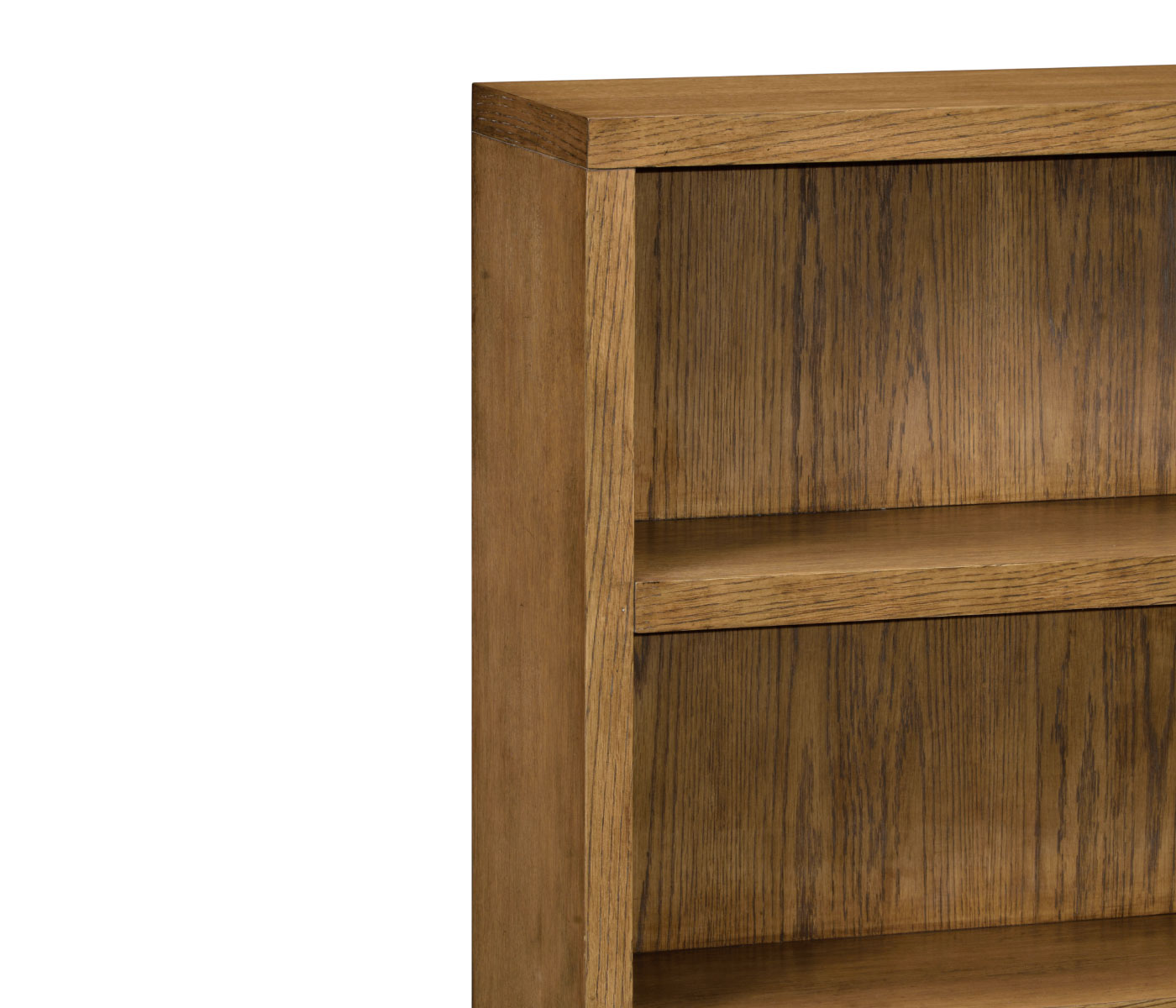 Brushed Medium Brown Oak Bookcase