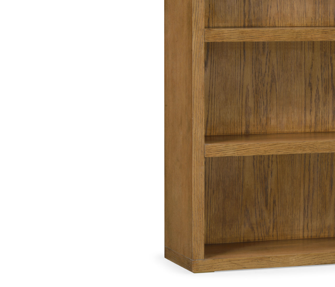 Brushed Medium Brown Oak Bookcase