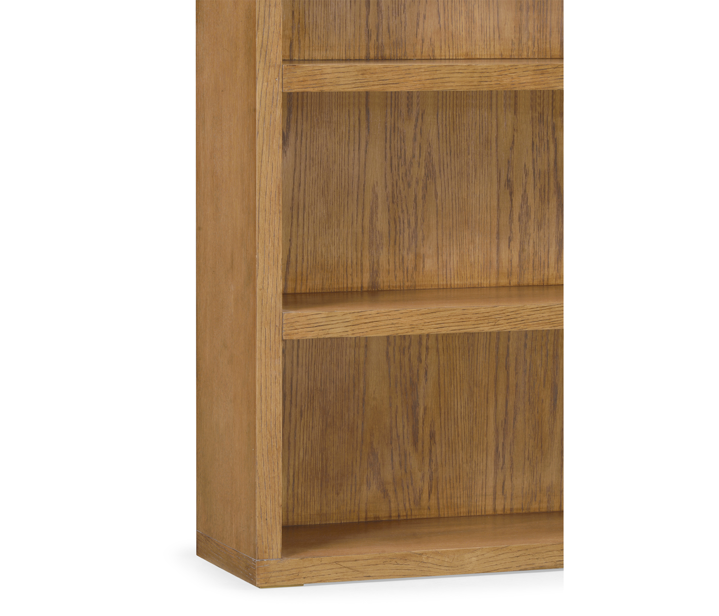 Brushed Medium Brown Oak Bookcase