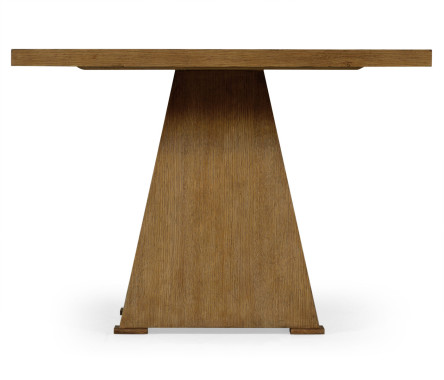 Square Brushed Medium Brown Oak End Table