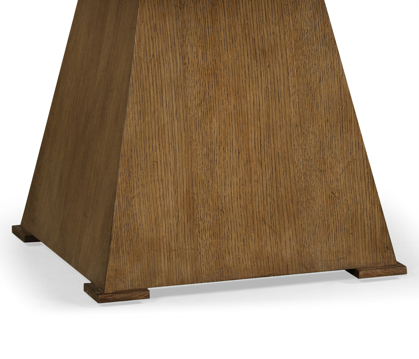 Square Brushed Medium Brown Oak End Table