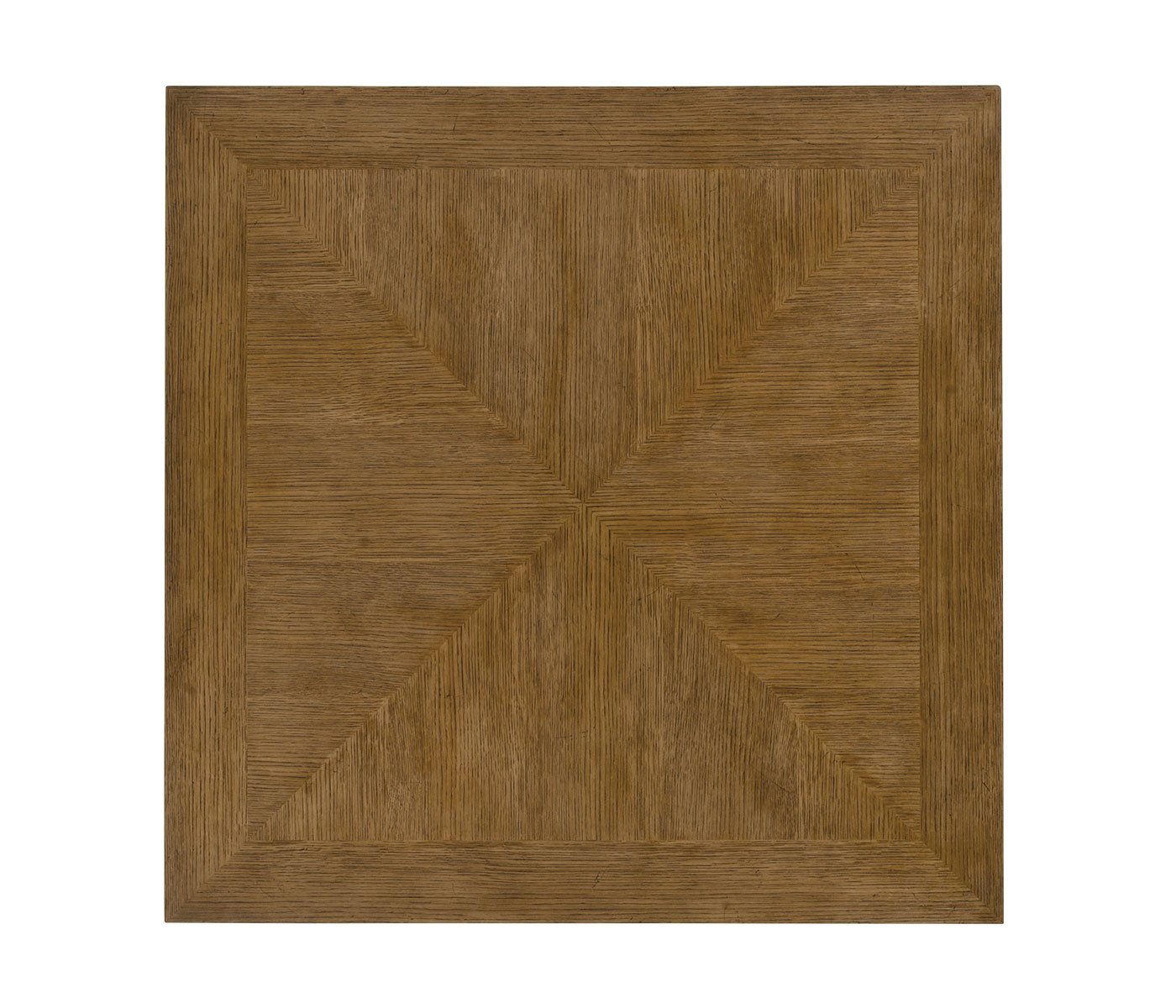 Square Brushed Medium Brown Oak End Table