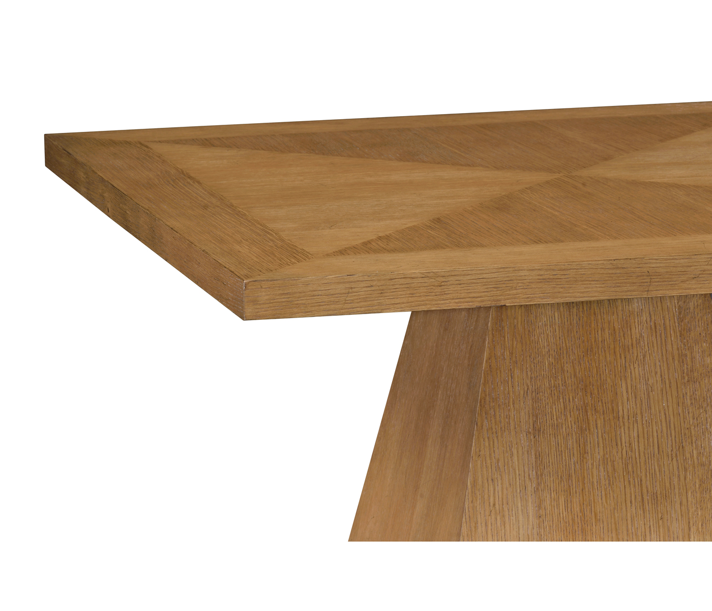 Square Brushed Medium Brown Oak End Table