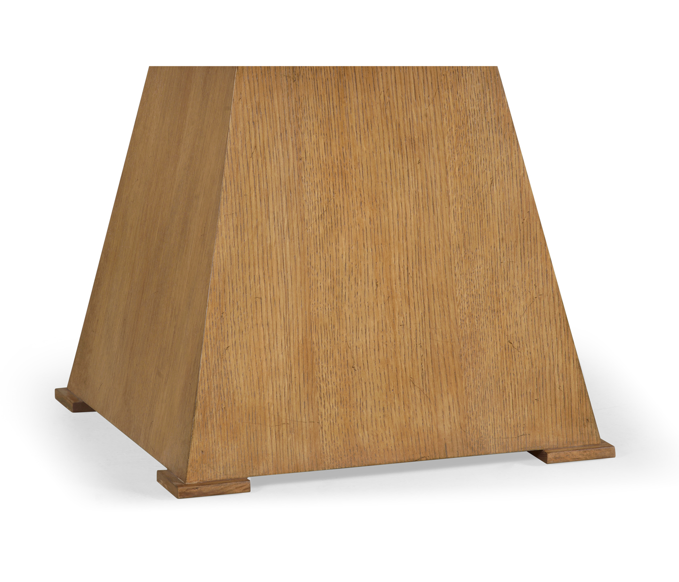 Square Brushed Medium Brown Oak End Table