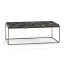 Rectangular Iron Cocktail Table with a Black Marble Top