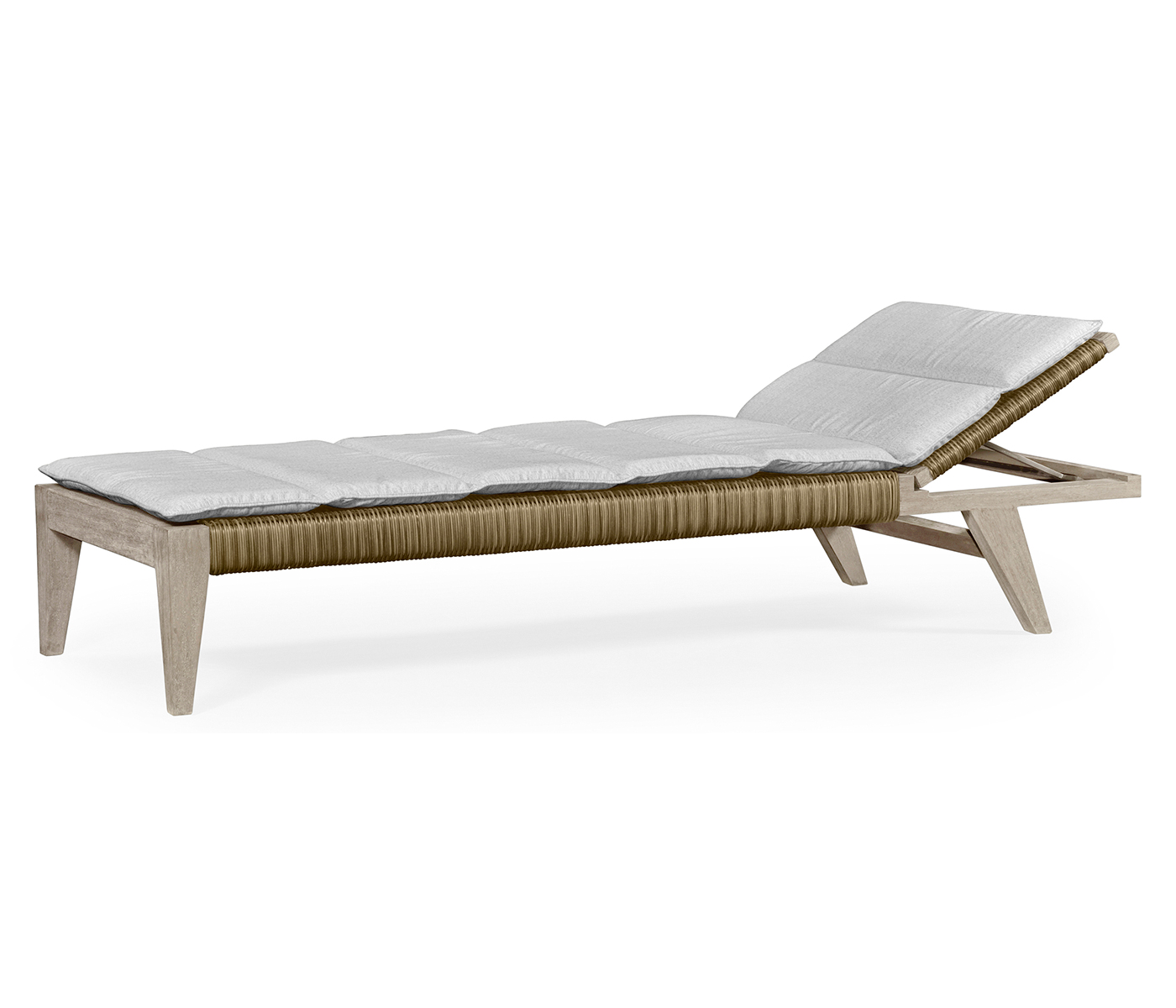 Navajo Sand & Rattan Chaise Lounge with Cushion