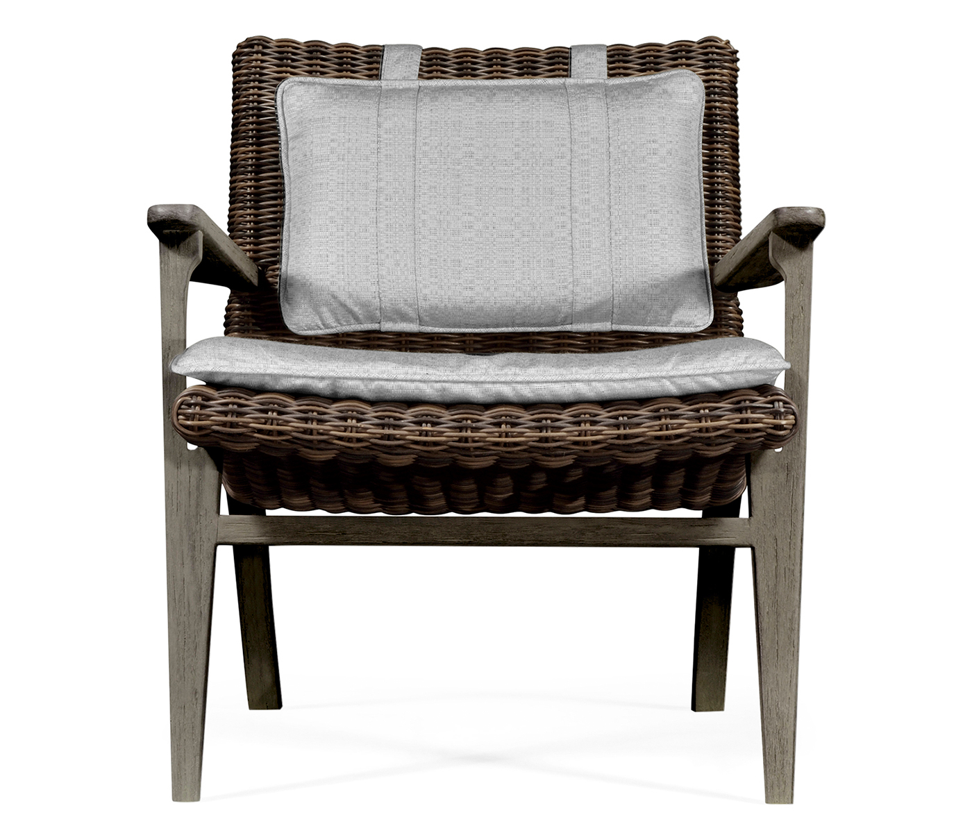 Hampton Grey & Rattan Lounge Chair