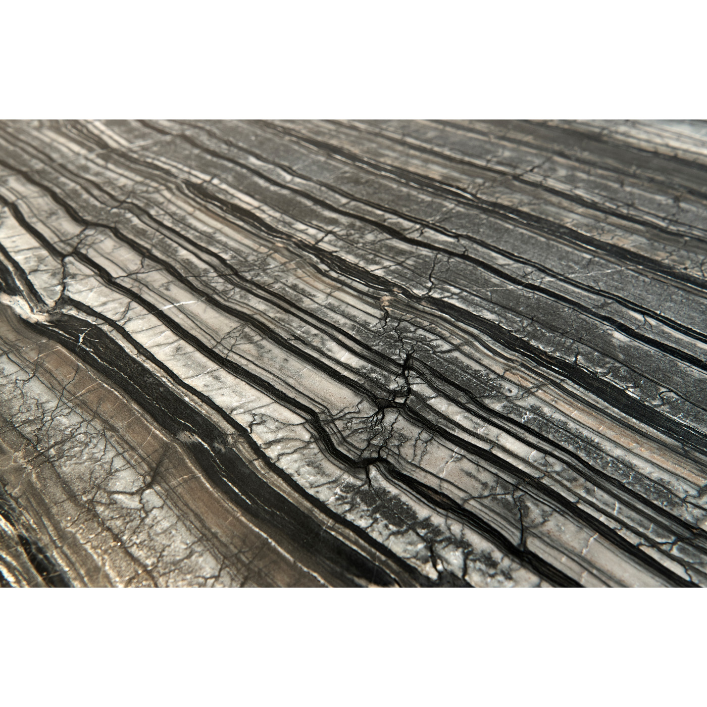 Low Round Solid Brass Coffee Table with a Grey Marble Top
