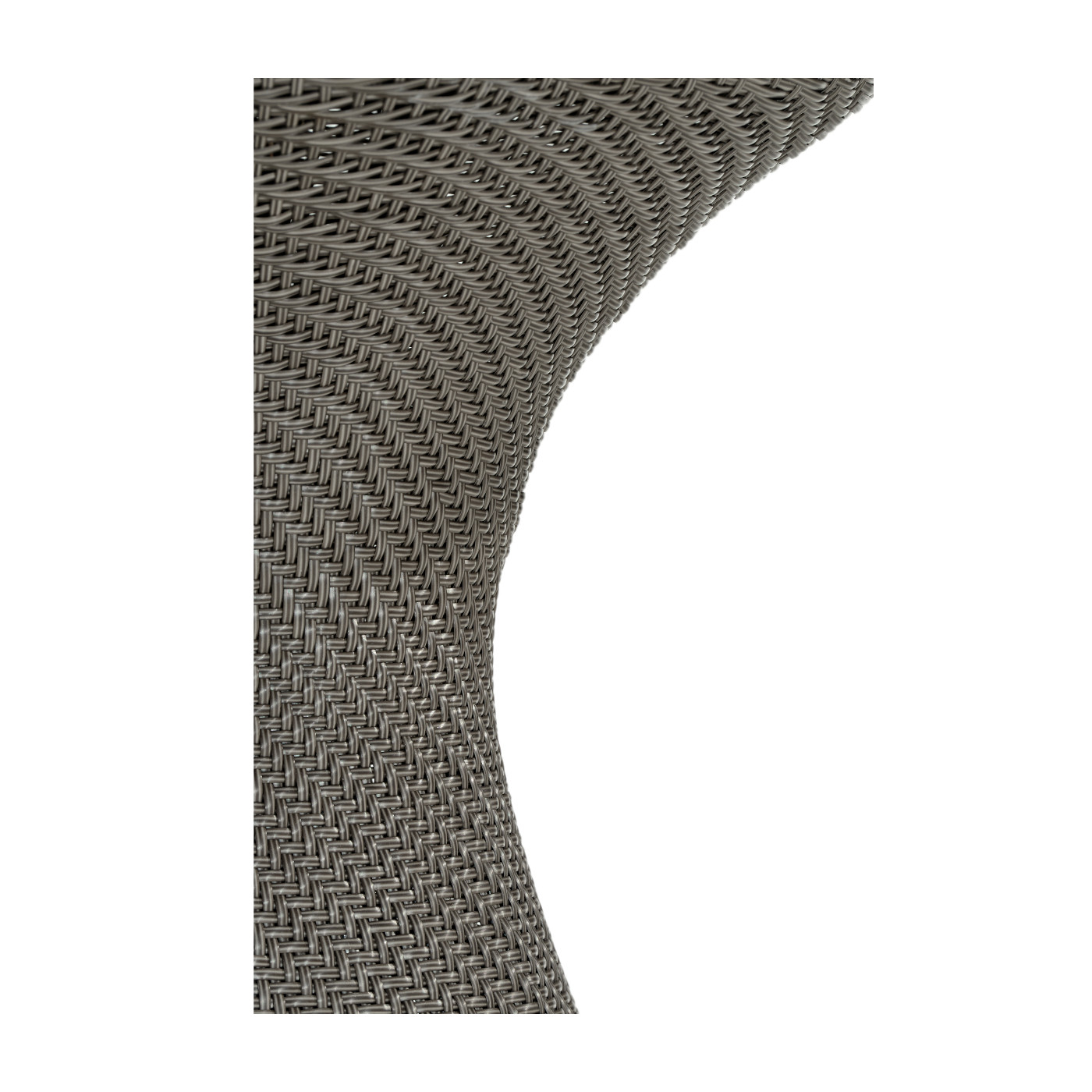 Round Dark Grey Rattan Dining Table with A Dark Marble Top 43