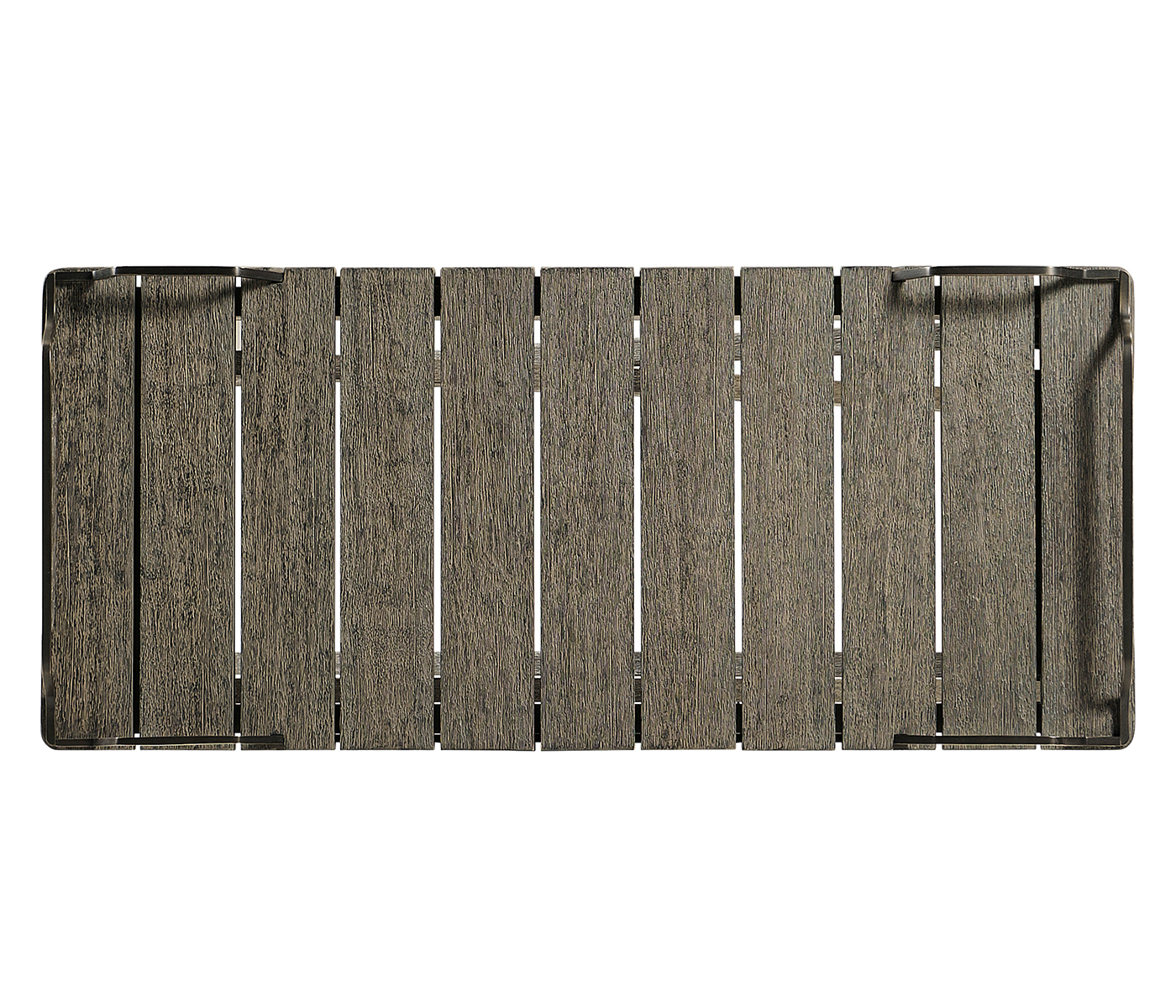 Rectangular Folding Grey & Antique Brass Tray Console Table