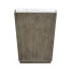 Rectangular Grey & Faux White Marble Storage End Table
