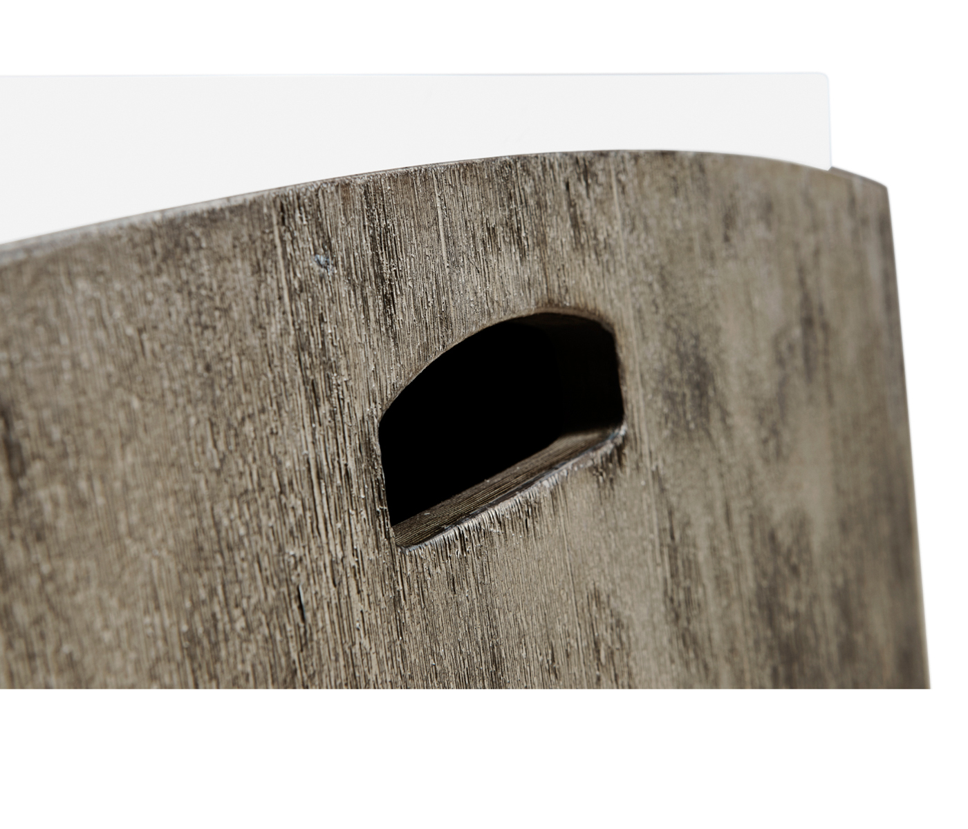 Rectangular Grey & Faux White Marble Storage End Table