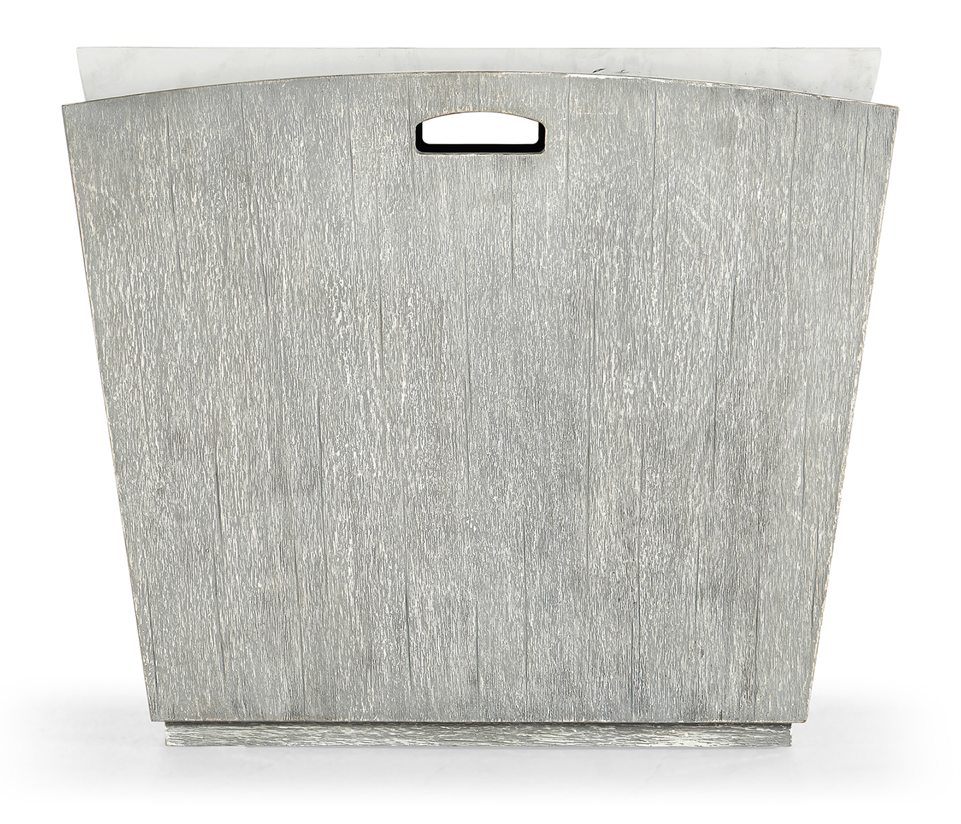 Rectangular Cloudy Grey & Faux White Marble Storage End Table