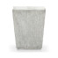 Rectangular Cloudy Grey & Faux White Marble Storage End Table